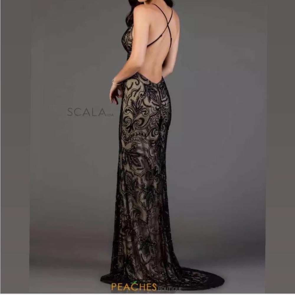 Scala Prom Dress Embroidered